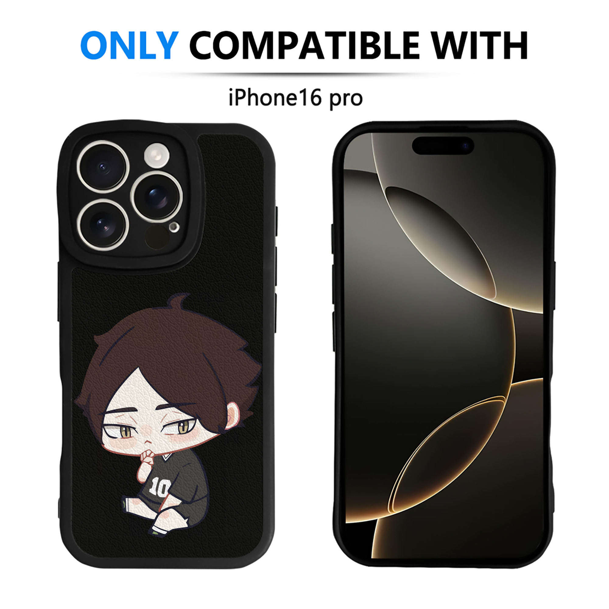 （画像用） ハイキュー!! Haikyu!! 【iPhone 16シリーズ対応】シリコンスマホケース（レザー調） 材質：シリコン